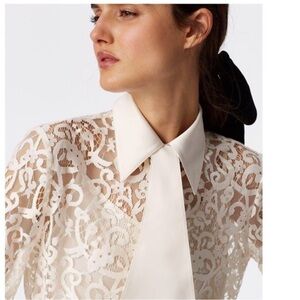 Tory Burch Cream Lace Blouse